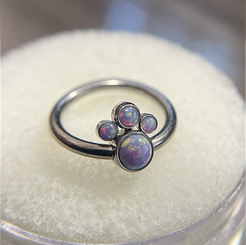 4-Gem Bijoux Cluster Captive Gem Bead (3-CC) by LeRoi