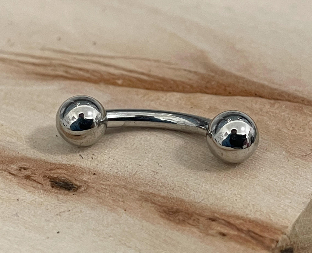 14g Threaded Ti Curved Barbell by Anatometal
