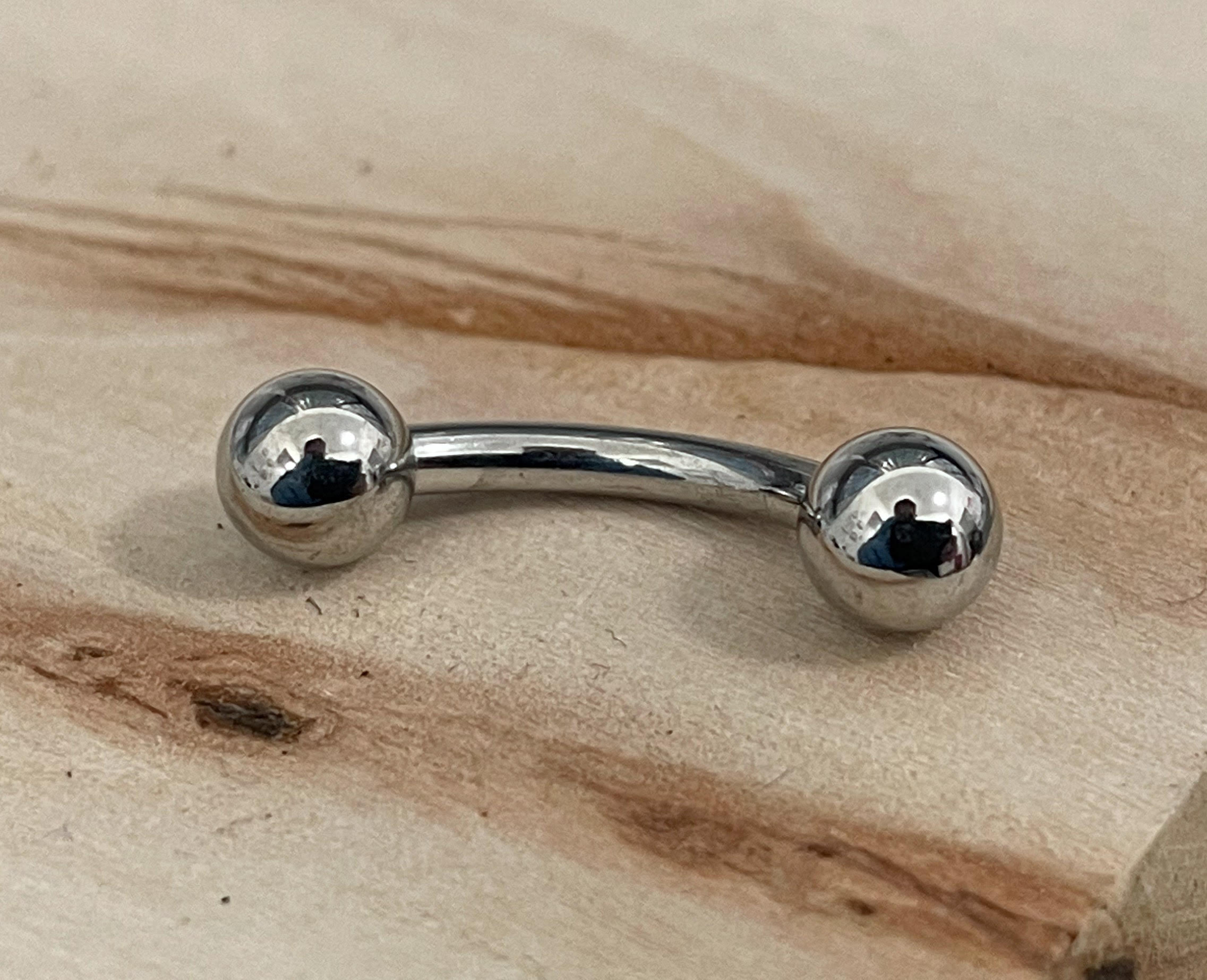 14g Threaded Ti Curved Barbell by Anatometal
