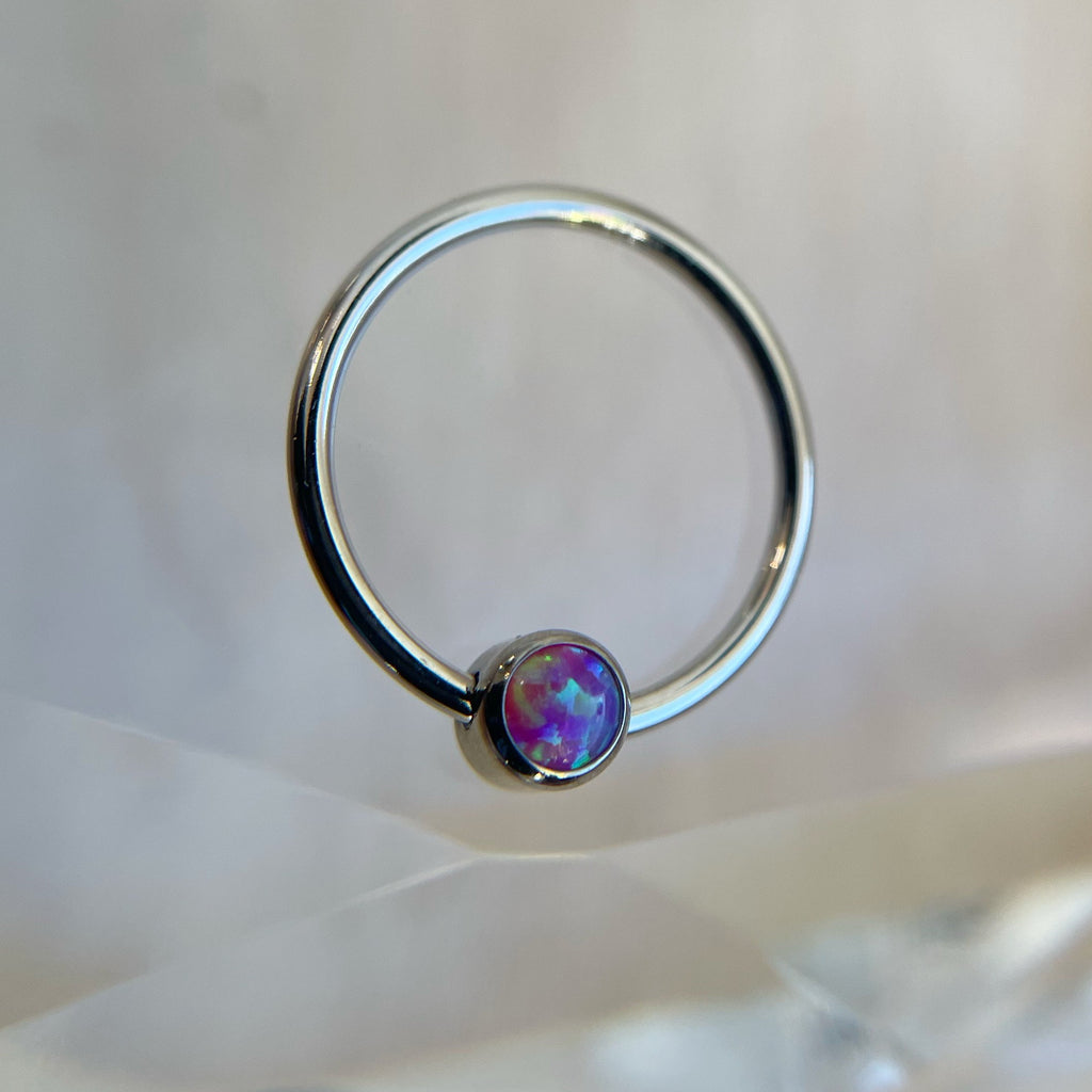 Titanium Captive Gem Beads (CZ, Opal & Natural Stone)