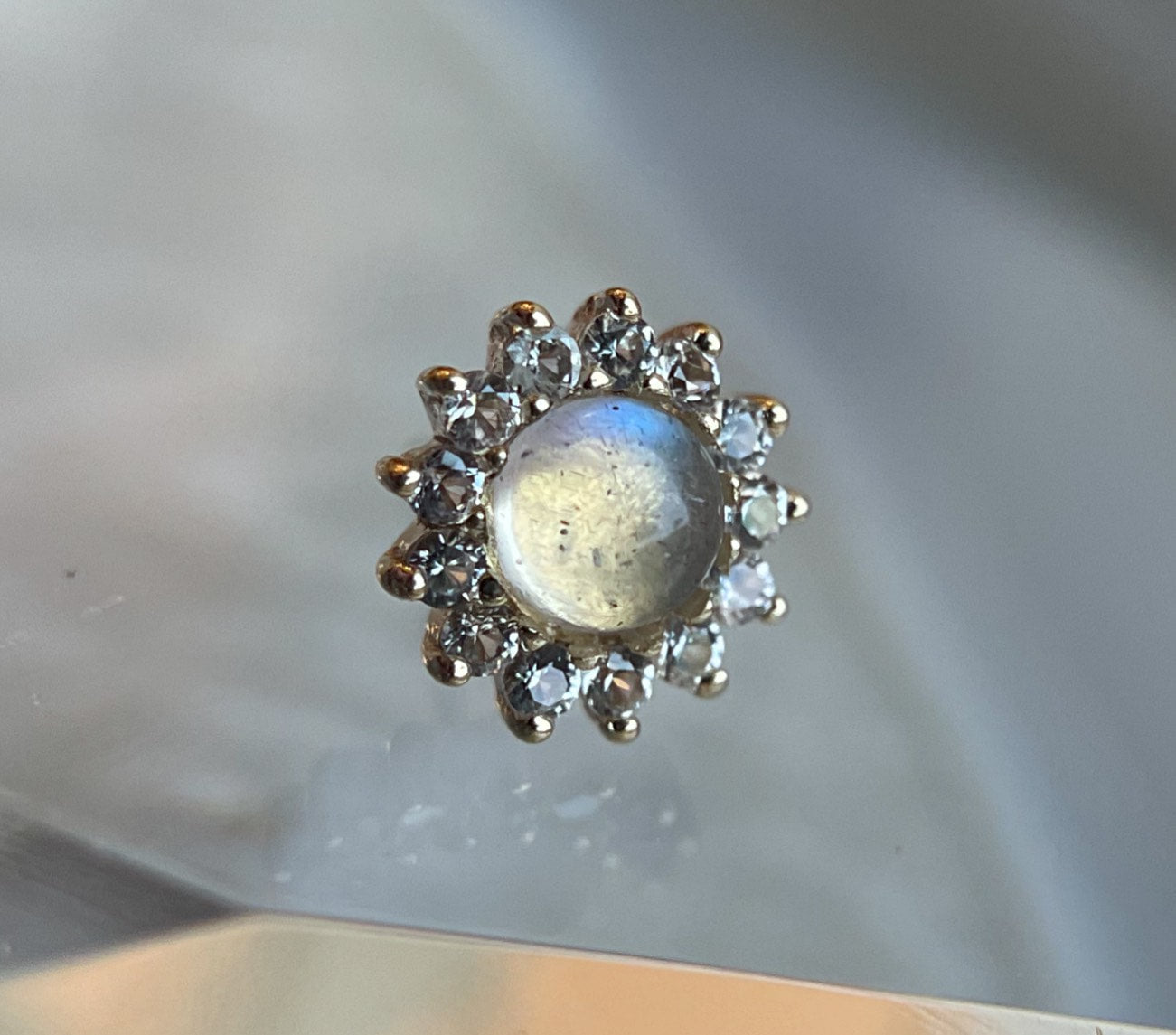 Delphine Labradorite + White Sapphire by Buddha Jewelry Organics