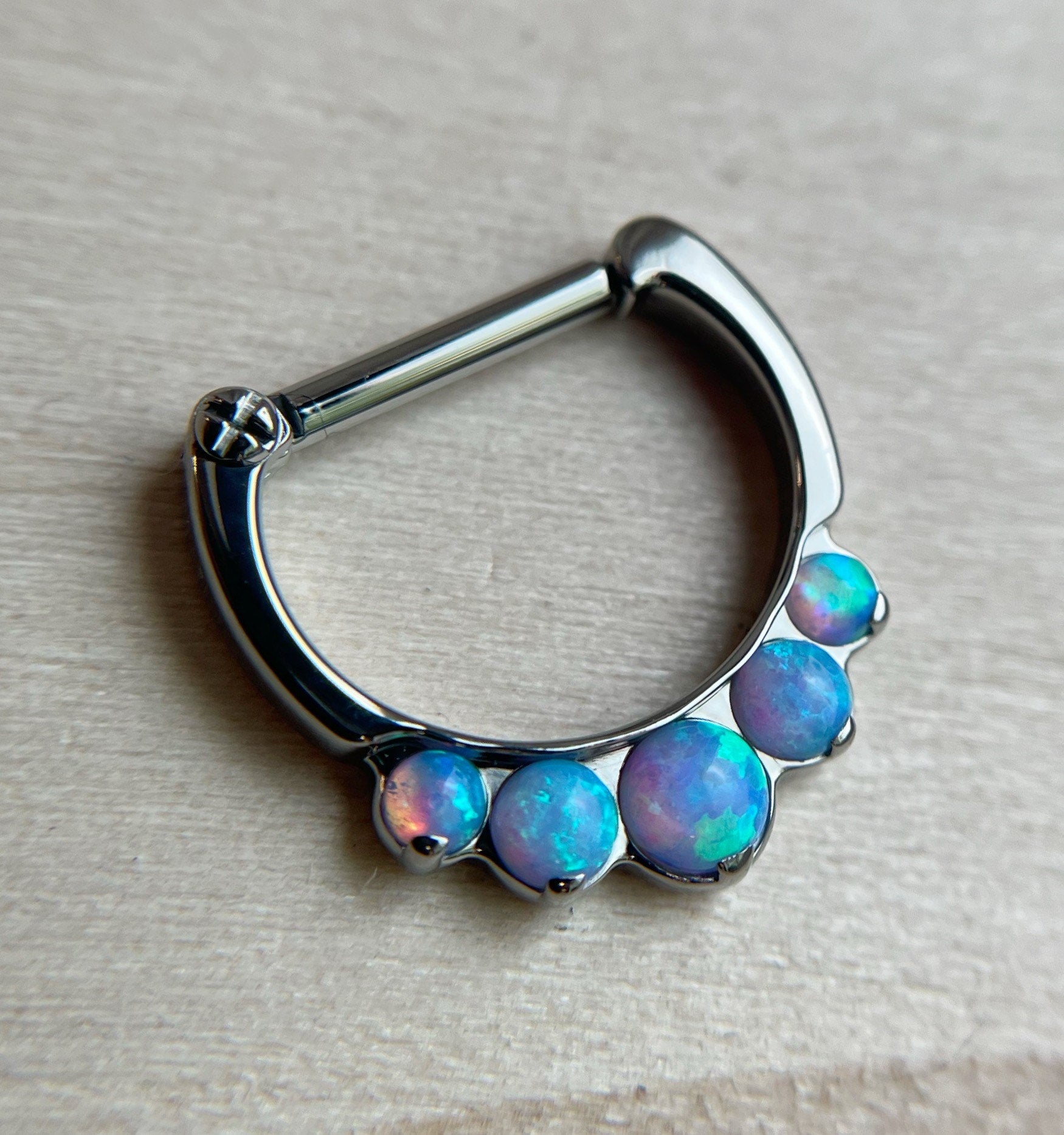 5-Gem Odyssey Daith / Septum Clicker by Industrial Strength