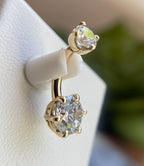 6-Prong Gold Navel Curve by LeRoi Fine Jewelry