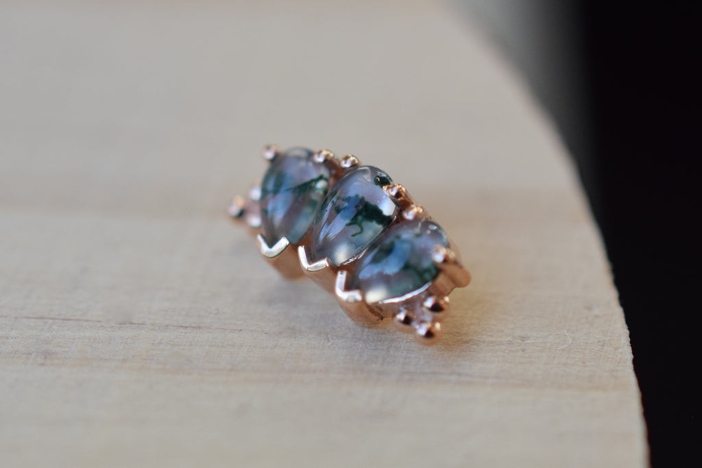 3-Gem Panaraya with Moss Agate by BVLA