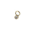 Tiny Charm - Gold Round Bezel-set Diamond by Modern Mood