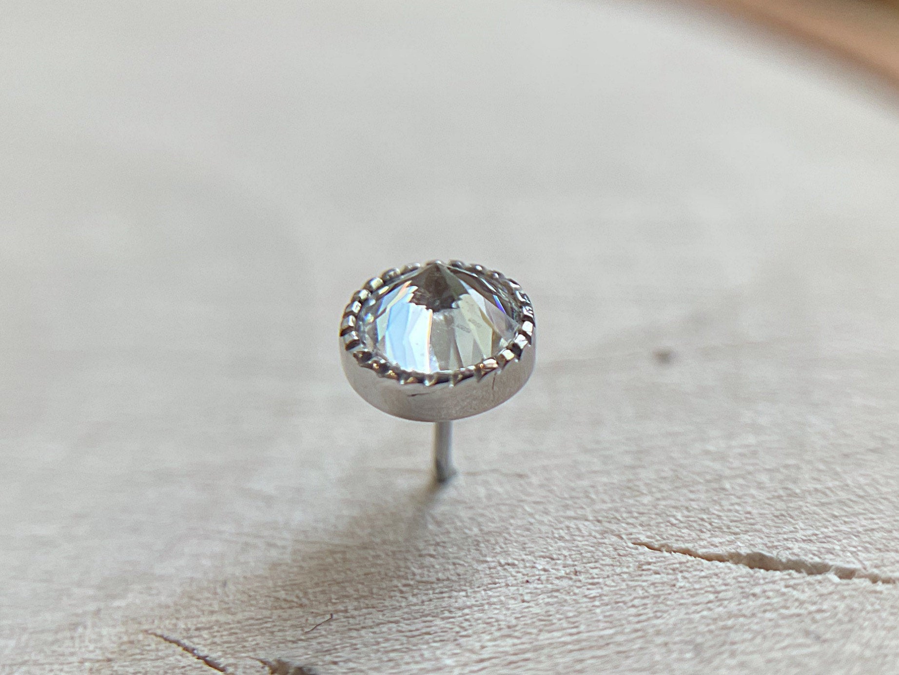 Millgrain Reverse-Set CZ by Buddha Jewelry