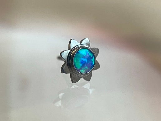Titanium Sun Cabochon Ends by NeoMetal