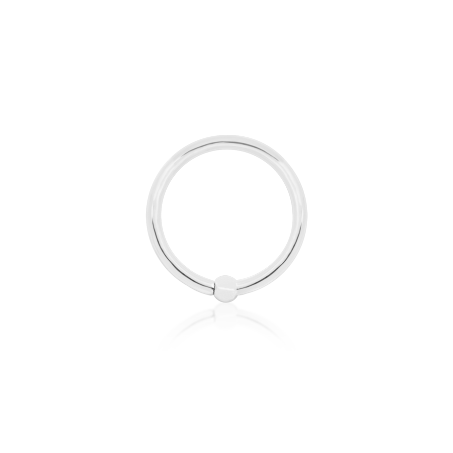 White Gold Fixed Bead Ring by Junipurr