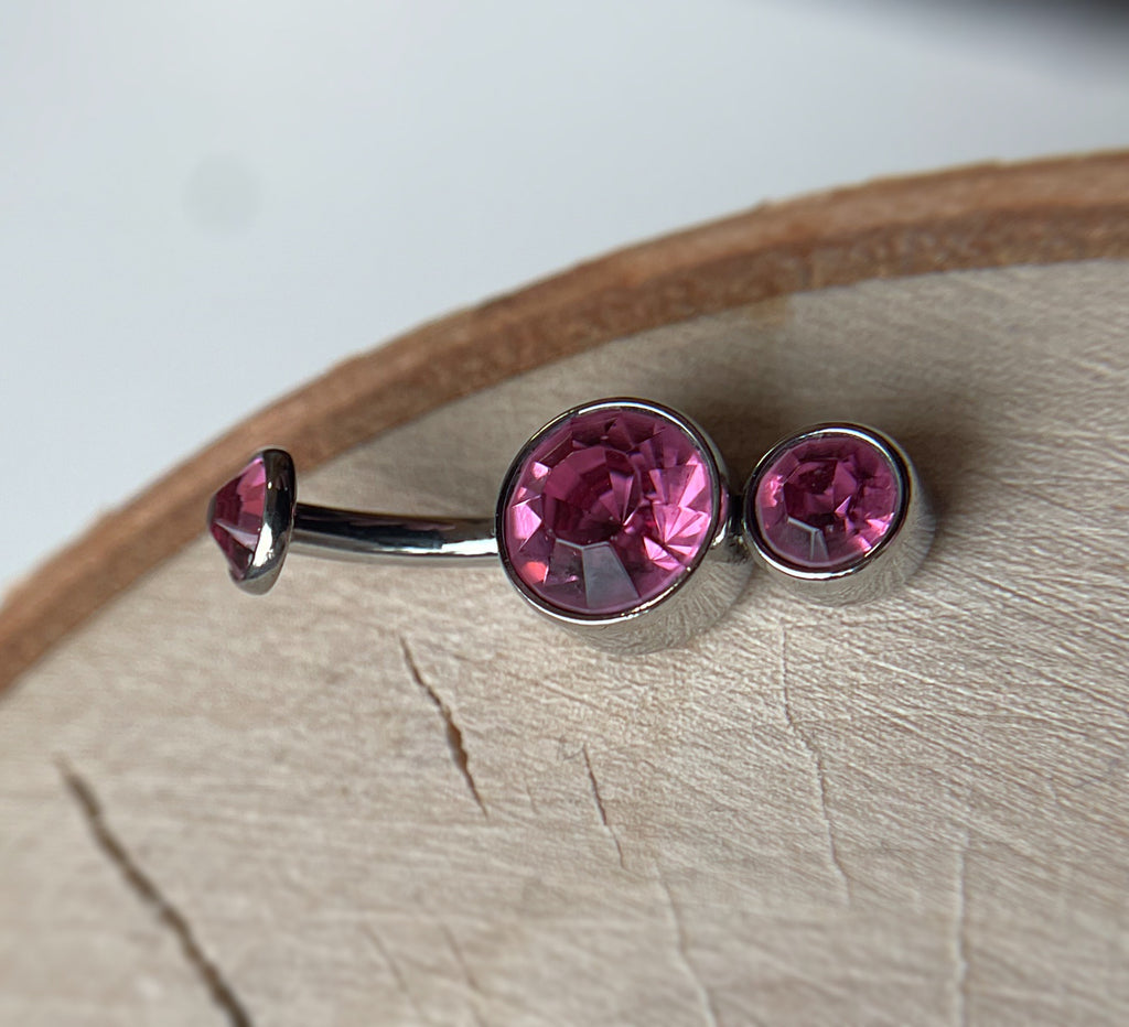 SHORT Gemini Navel Curve by (10 DIFFERENT COLORS) Industrial Strength