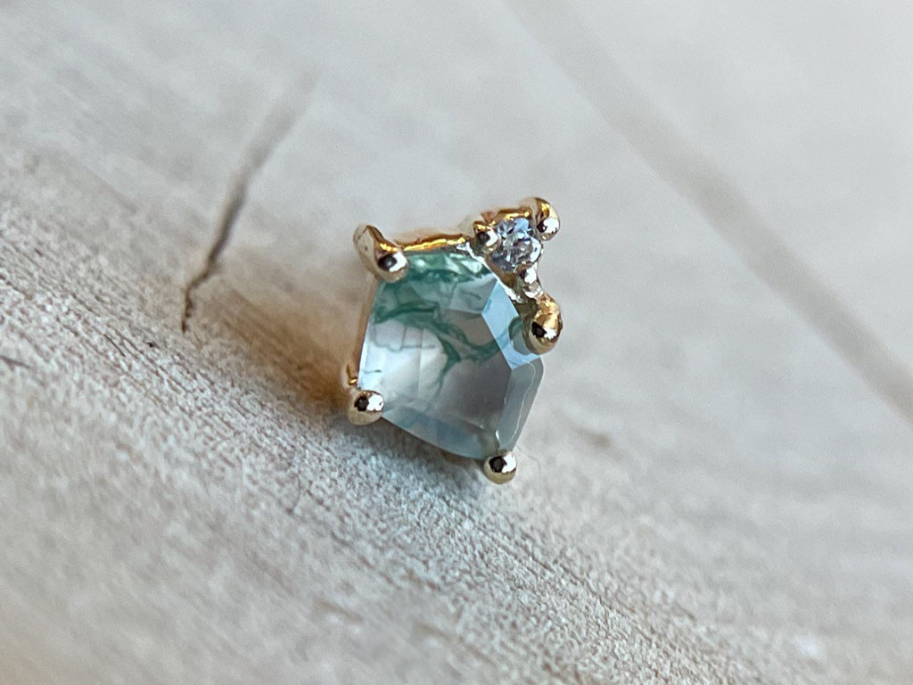 Elicit - Moss Agate + CZ by Buddha Jewelry Organics