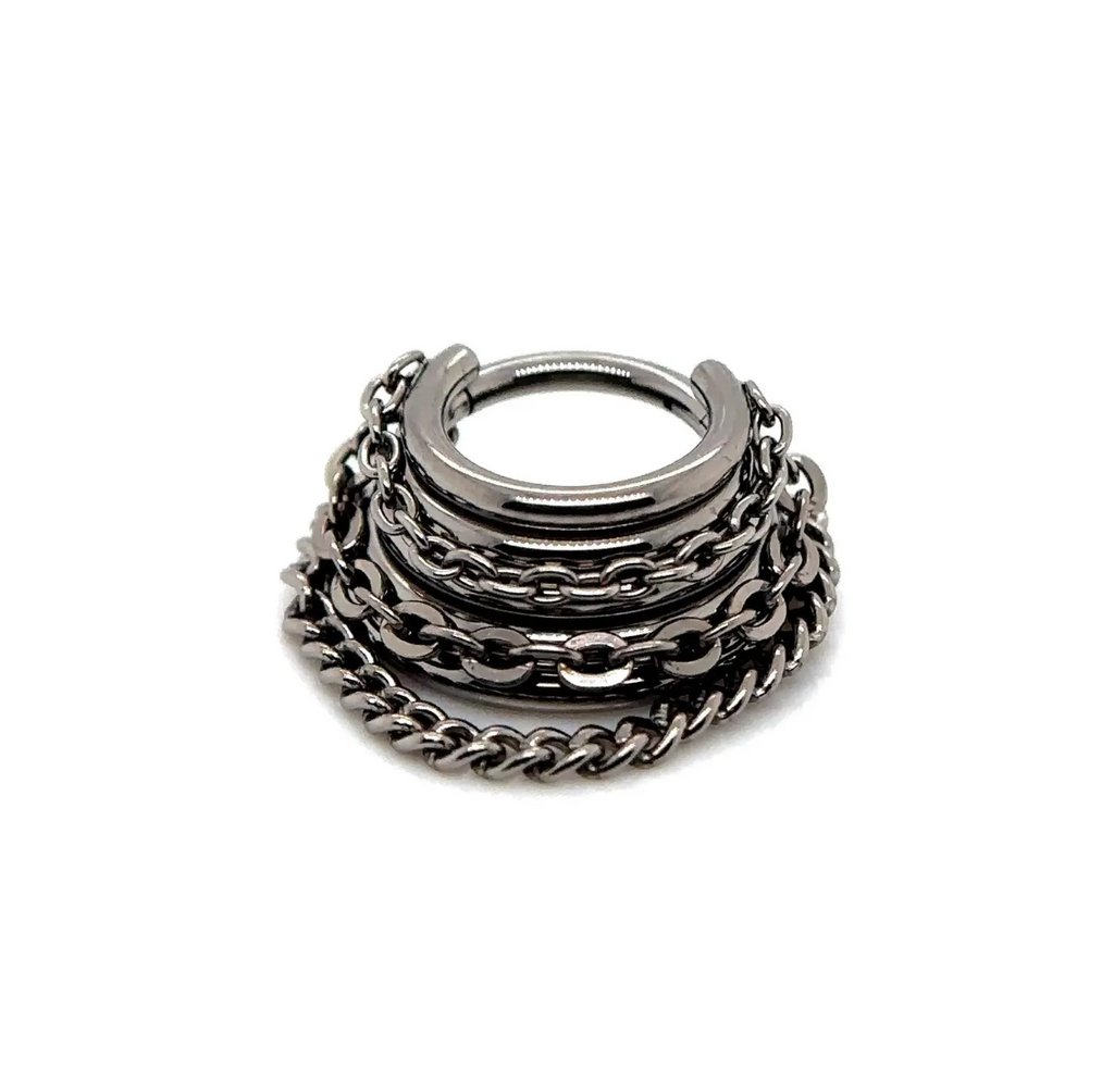 Titanium Chained Quintuple Clicker by Zadamer