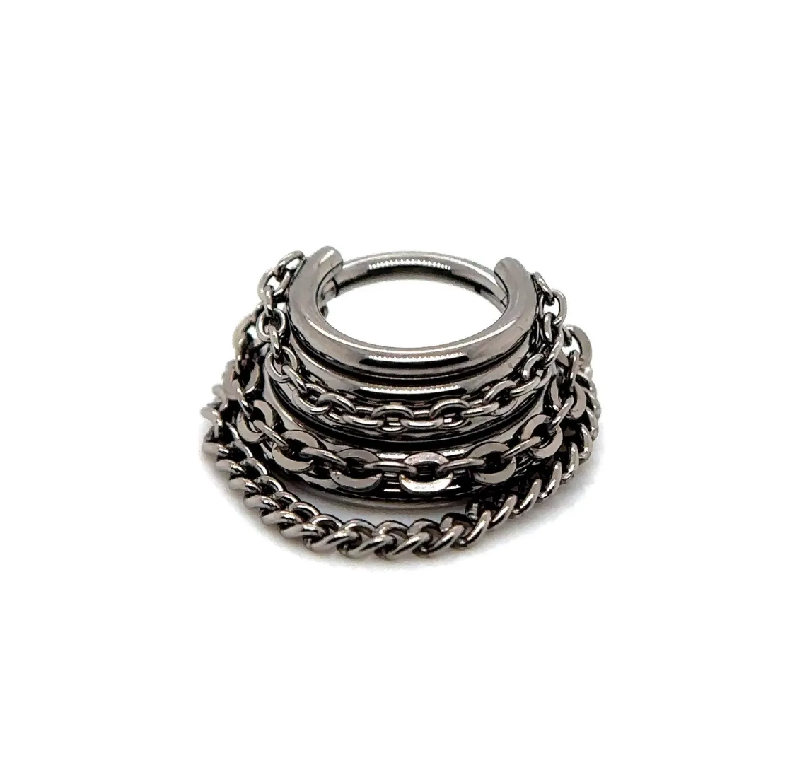 Titanium Chained Quintuple Clicker by Zadamer