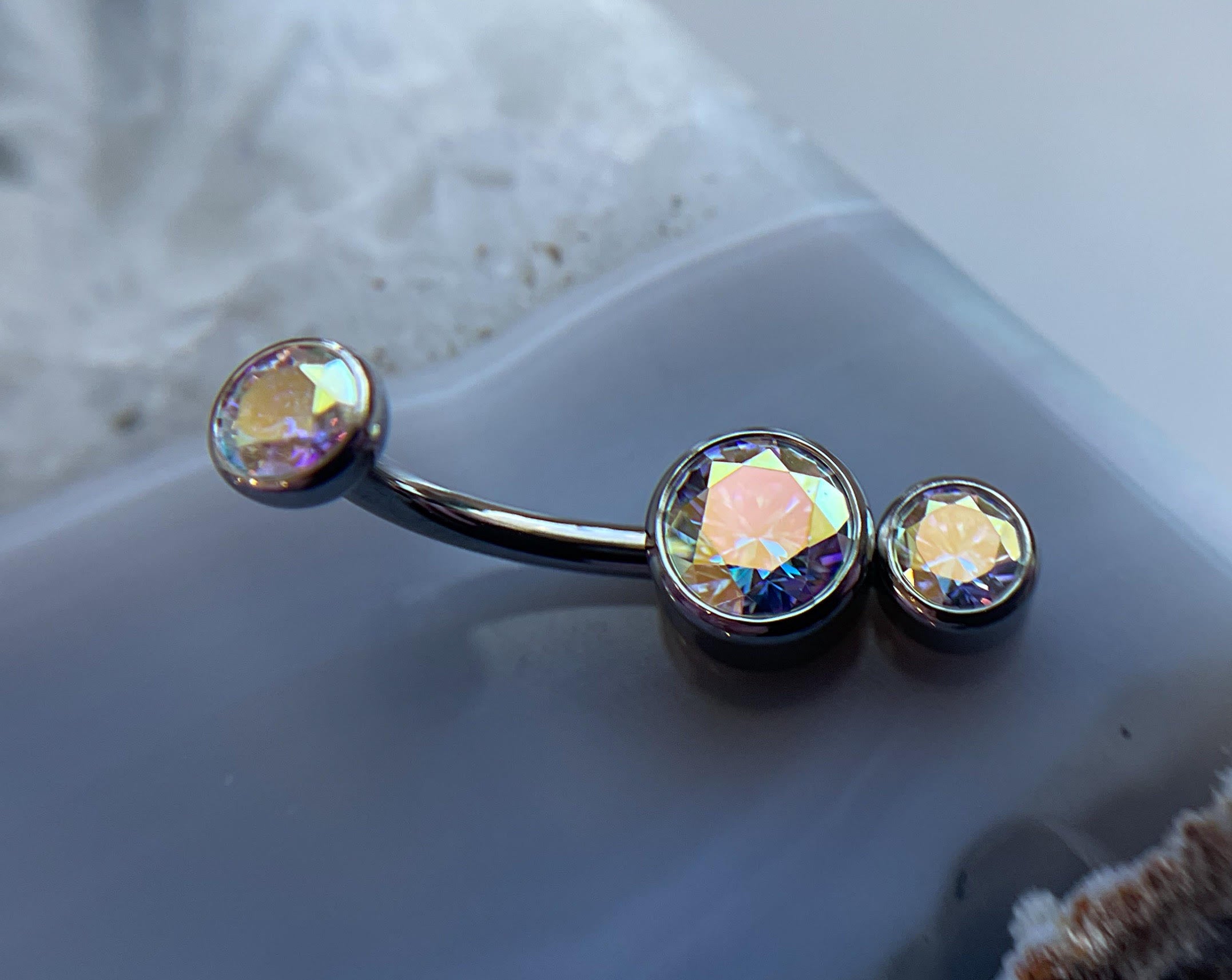 Gemini CZ Navel Curve by Industrial Strength