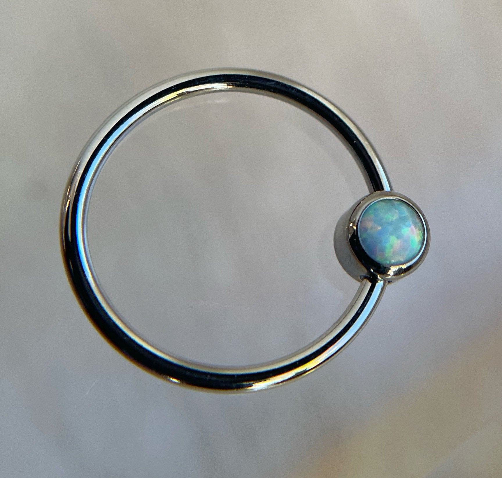 Titanium Captive Gem Beads (CZ, Opal & Natural Stone)