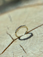 5 Gem Seam Ring by Kiwi Diamond