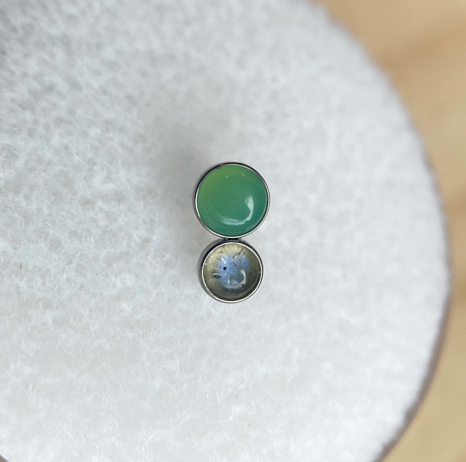 2 Gem Bezel set Cluster by People's Jewelry