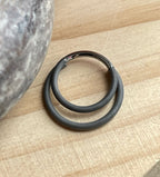 Dark Matte Crescent Double Hinge Ring by Zadamer