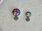 Bezel Set Two Gem Cabochon Cluster by NeoMetal