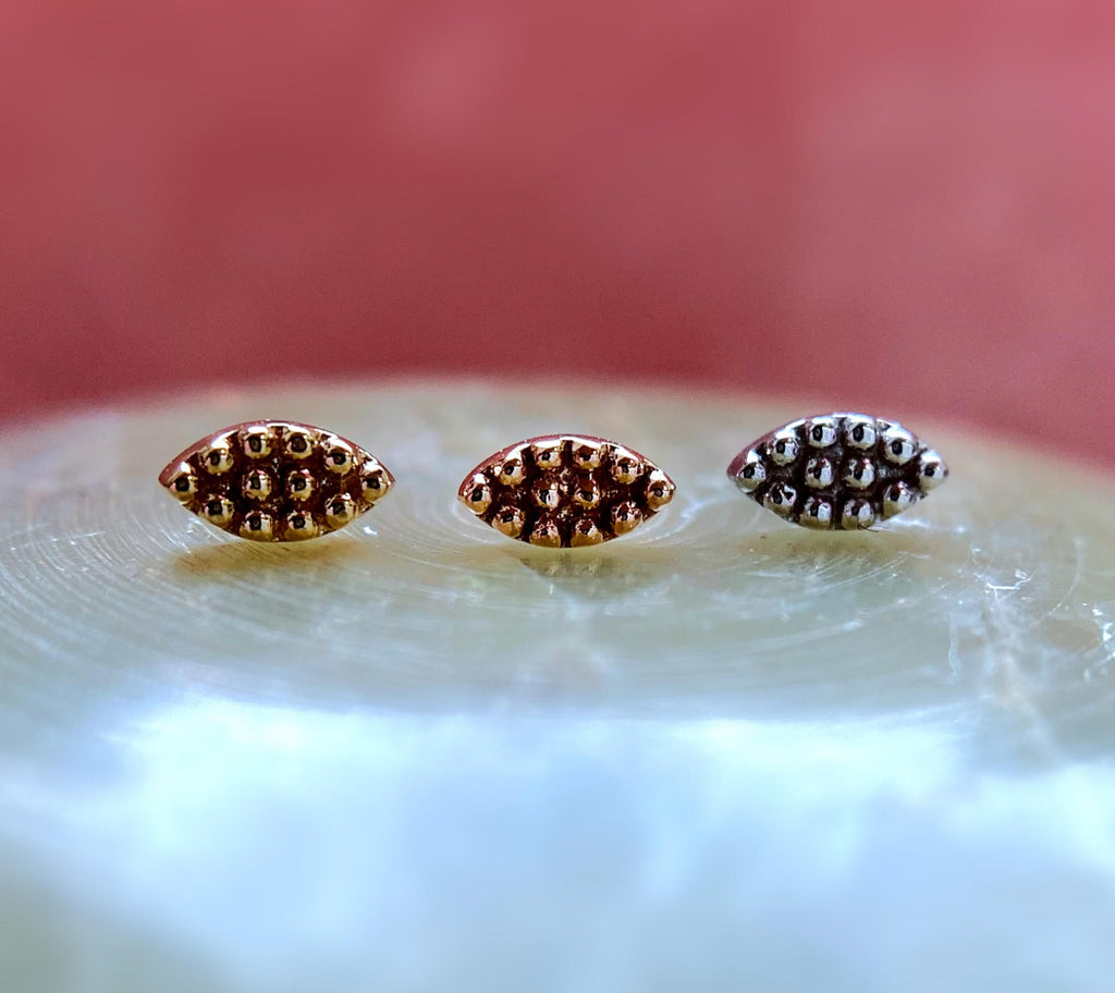 Goldblooded Beaded Marquise by Buddha Jewelry Organics