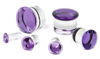 Pair of Amethyst CFP Single Flare by Glasswear