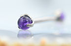 14g 3-Prong Natural Stones for Nipple Barbells (ALL COLORS) by People's Jewelry