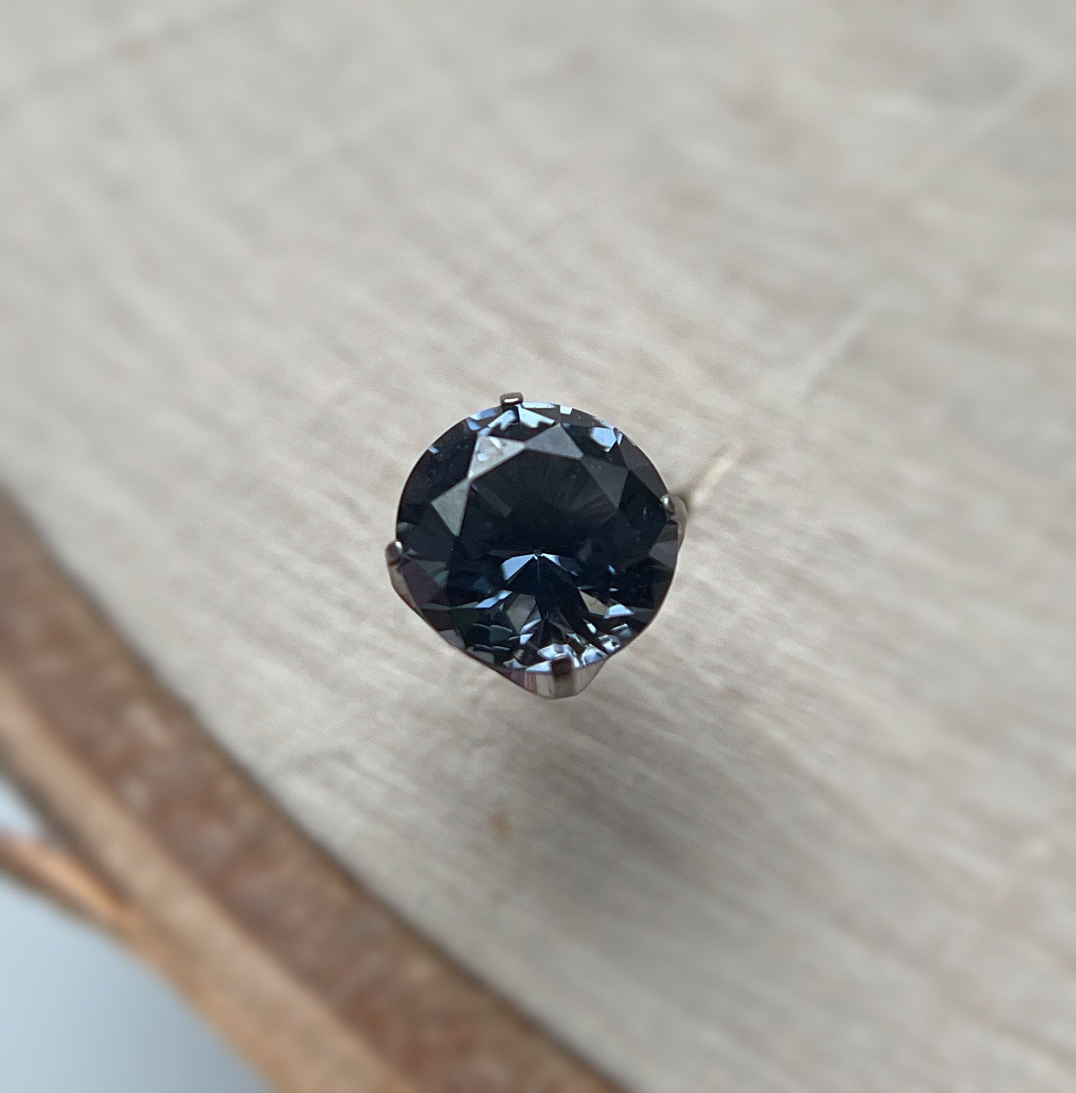 Ocean Gray CZ Prong by NeoMetal