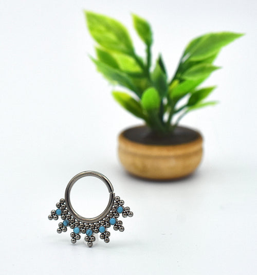 Titanium Emel Haute Couture Seam Ring (HSMR-D) by Leroi