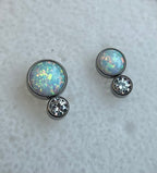 Bezel Set Two Gem Cabochon Cluster by NeoMetal