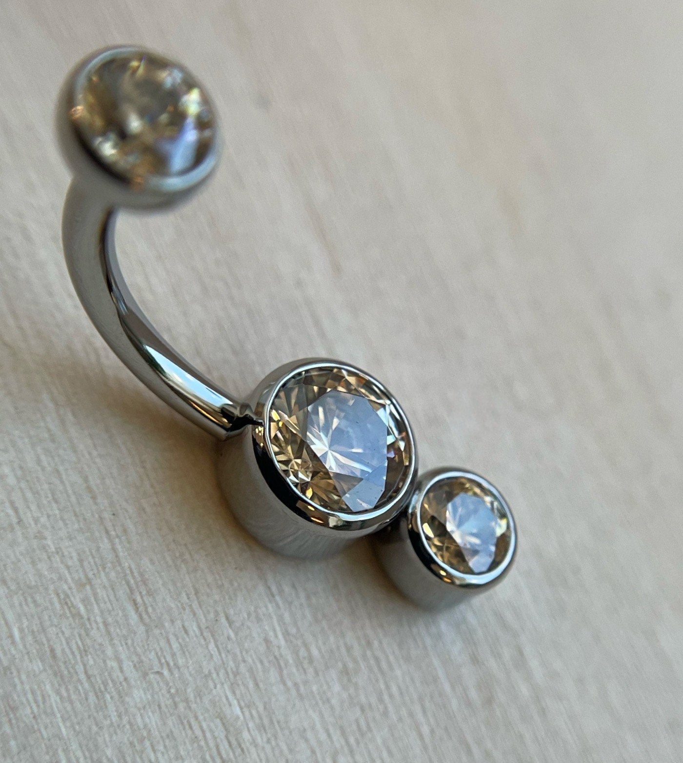 Gemini CZ Navel Curve by Industrial Strength