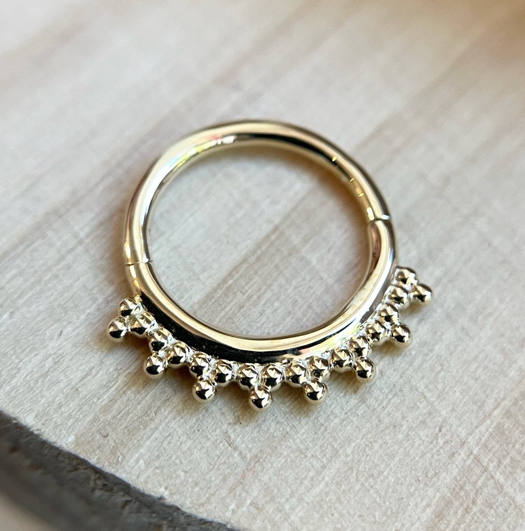 Gold Tri-Bead Clicker by Junipurr