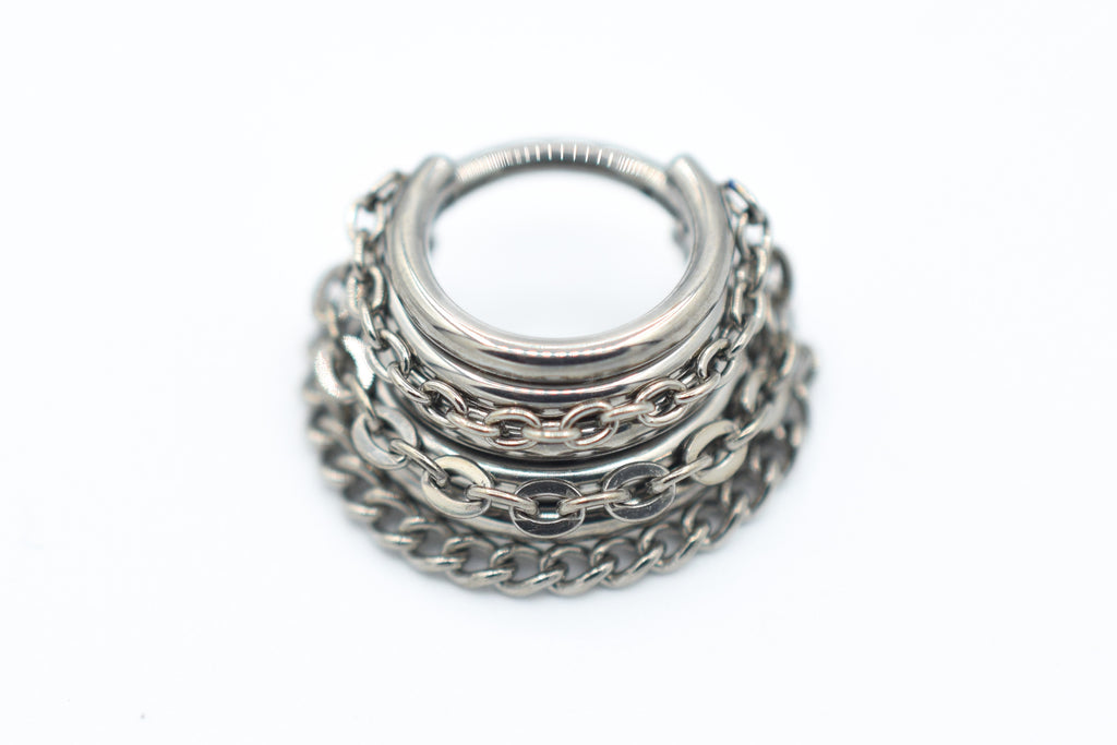 Titanium Chained Quintuple Clicker by Zadamer
