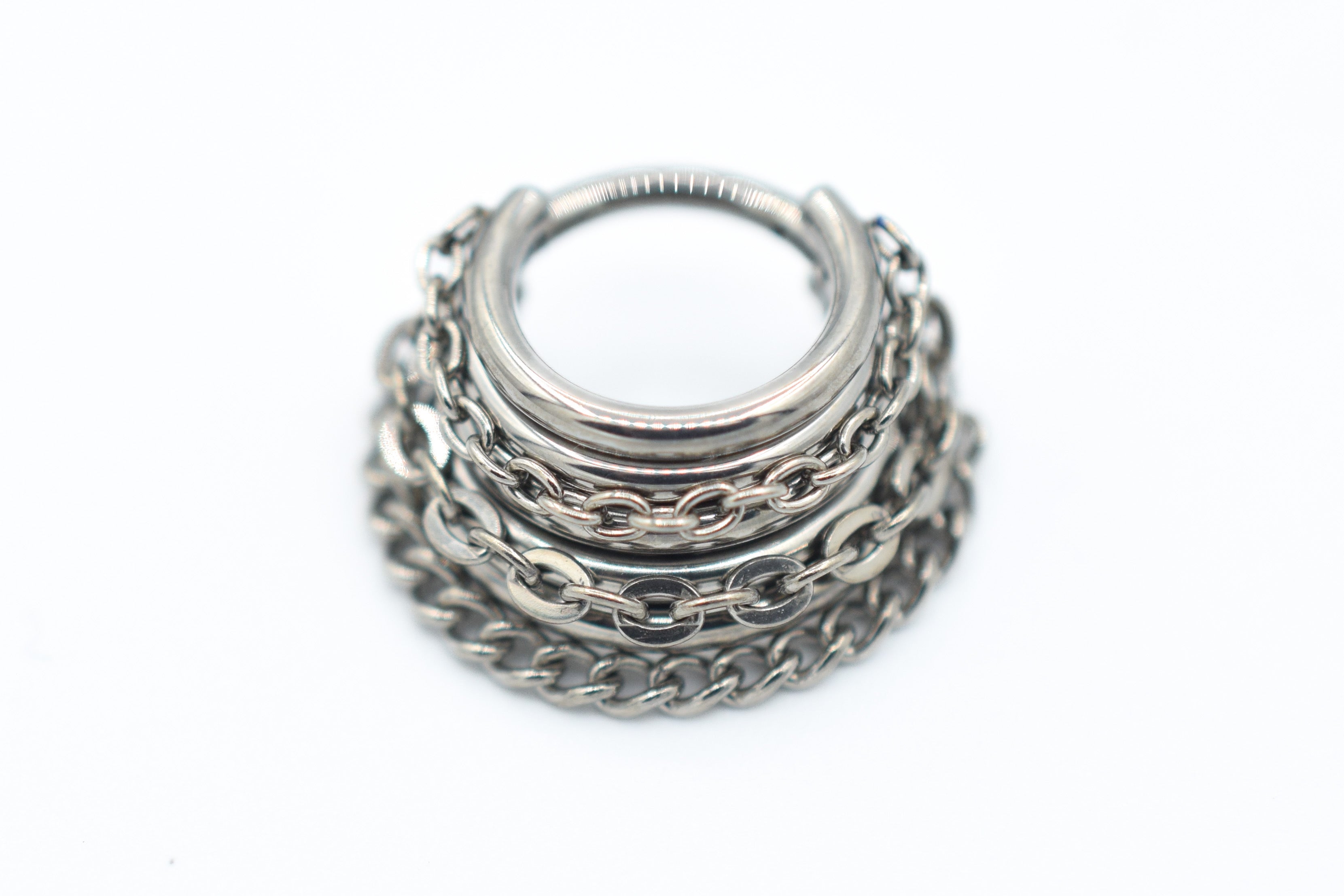 Titanium Chained Quintuple Clicker by Zadamer