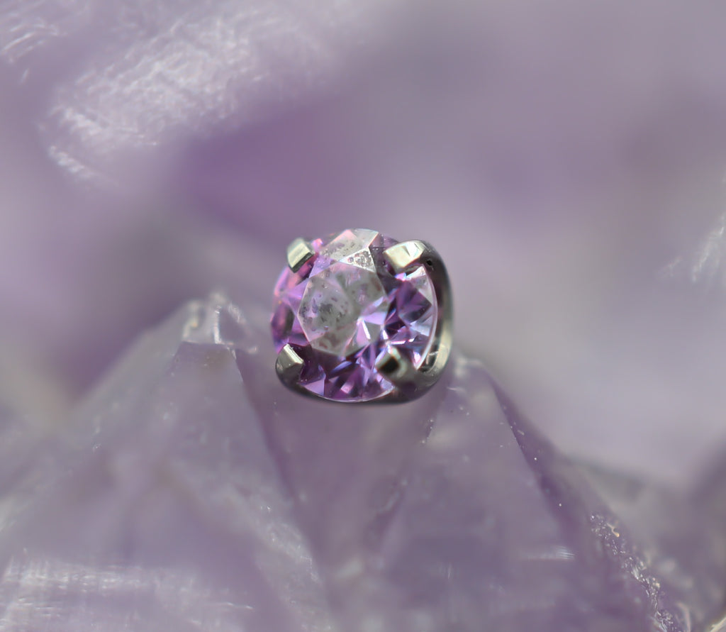 Fancy Purple CZ Prong by NeoMetal