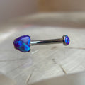 Dark Purple Heart Navel Curve by Anatometal