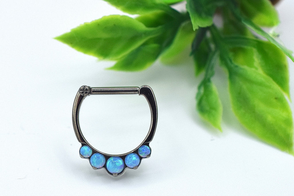 5-Gem Odyssey Daith / Septum Clicker by Industrial Strength