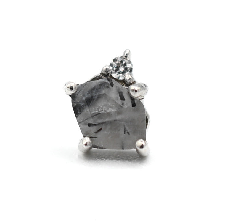 Elicit - Tourmalated Quartz + CZ by Buddha Jewelry Organics