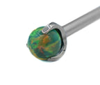14g 3-Prong Opal Nipple Barbell Ends by People's Jewelry (ALL COLORS)