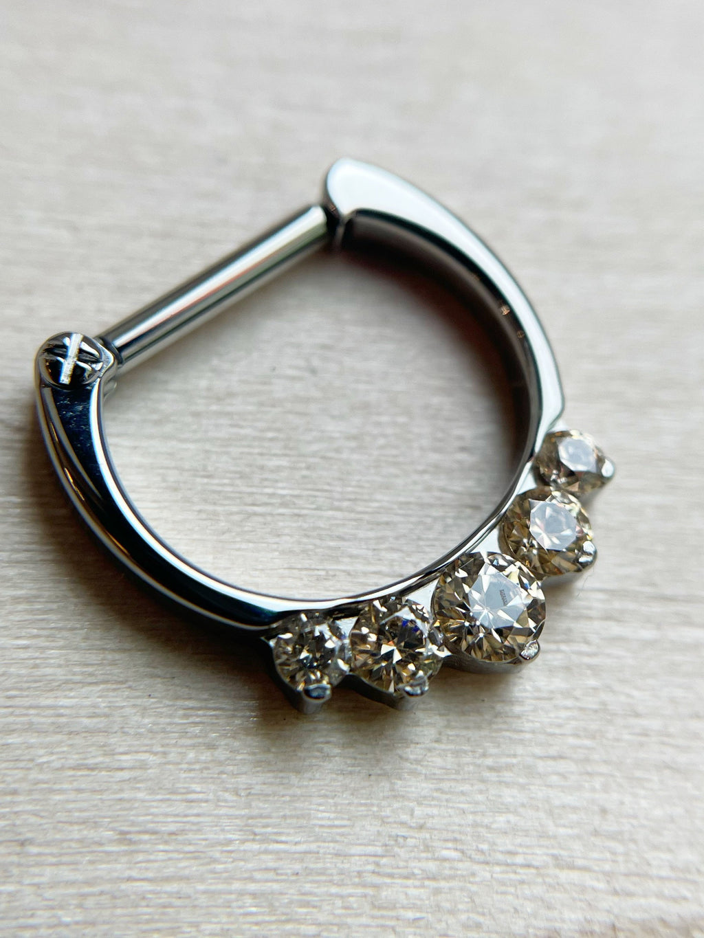 5-Gem Odyssey Daith / Septum Clicker by Industrial Strength