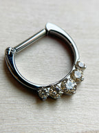 5-Gem Odyssey Daith / Septum Clicker by Industrial Strength