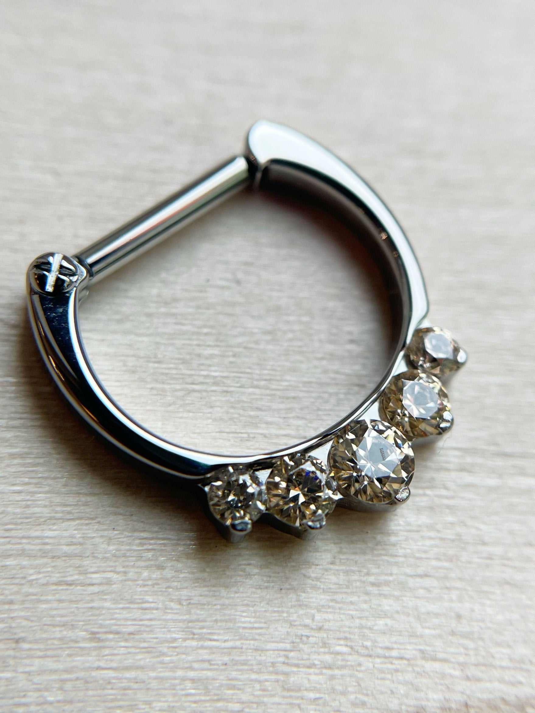 5-Gem Odyssey Daith / Septum Clicker by Industrial Strength