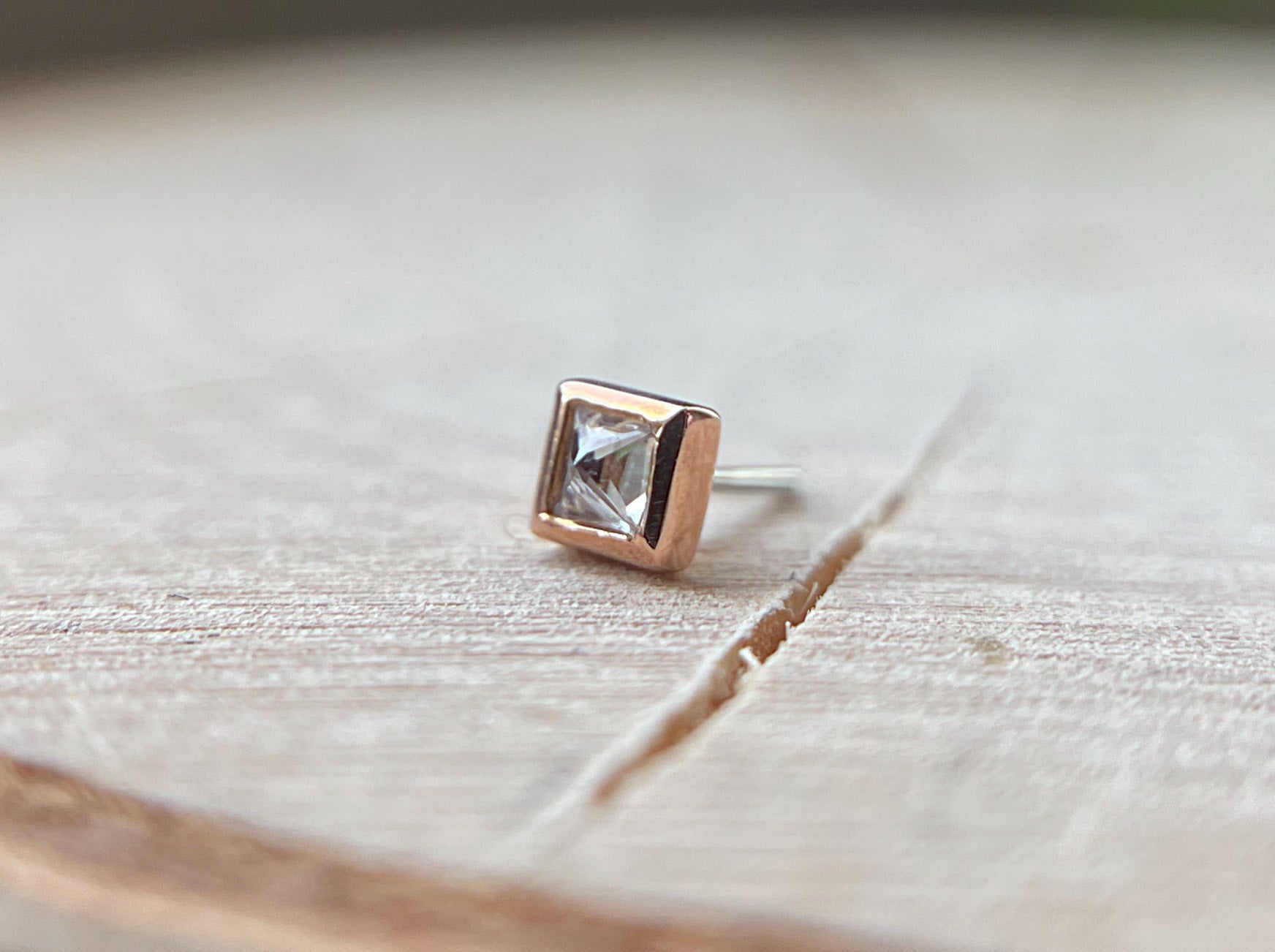 Princess-Cut Reverse-Set CZ by Buddha Jewelry