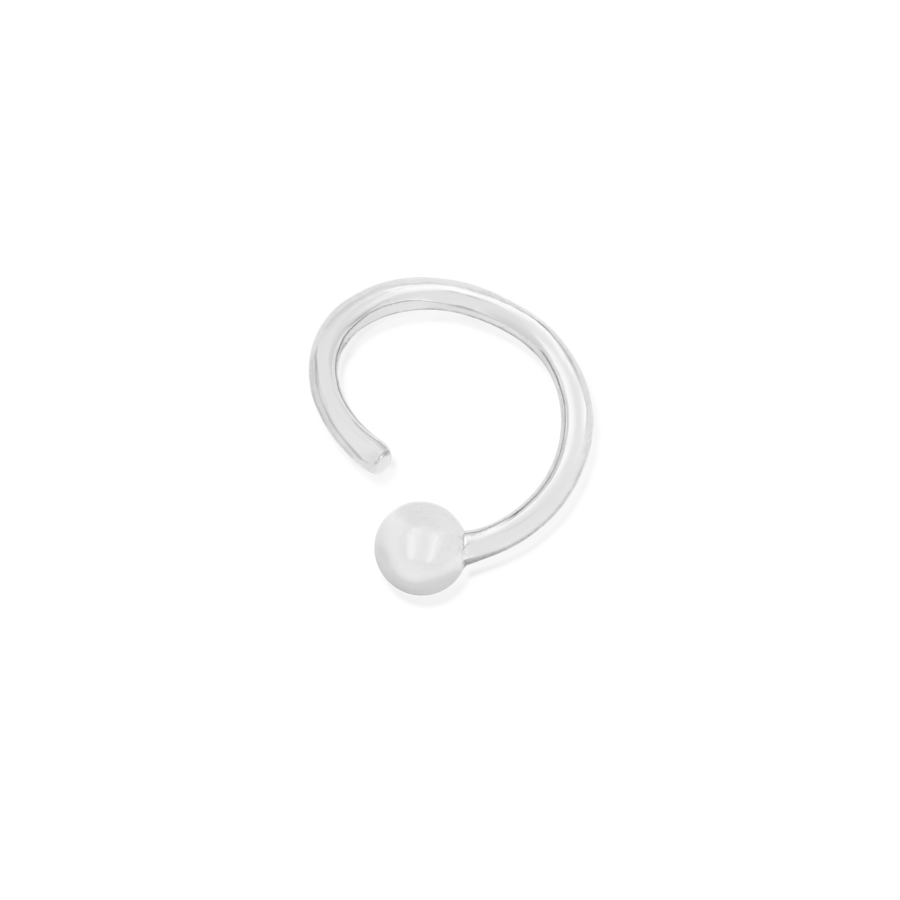 White Gold Fixed Bead Ring by Junipurr