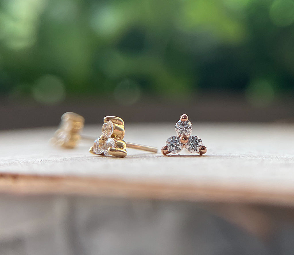 Gold Trinity CZ by Junipurr