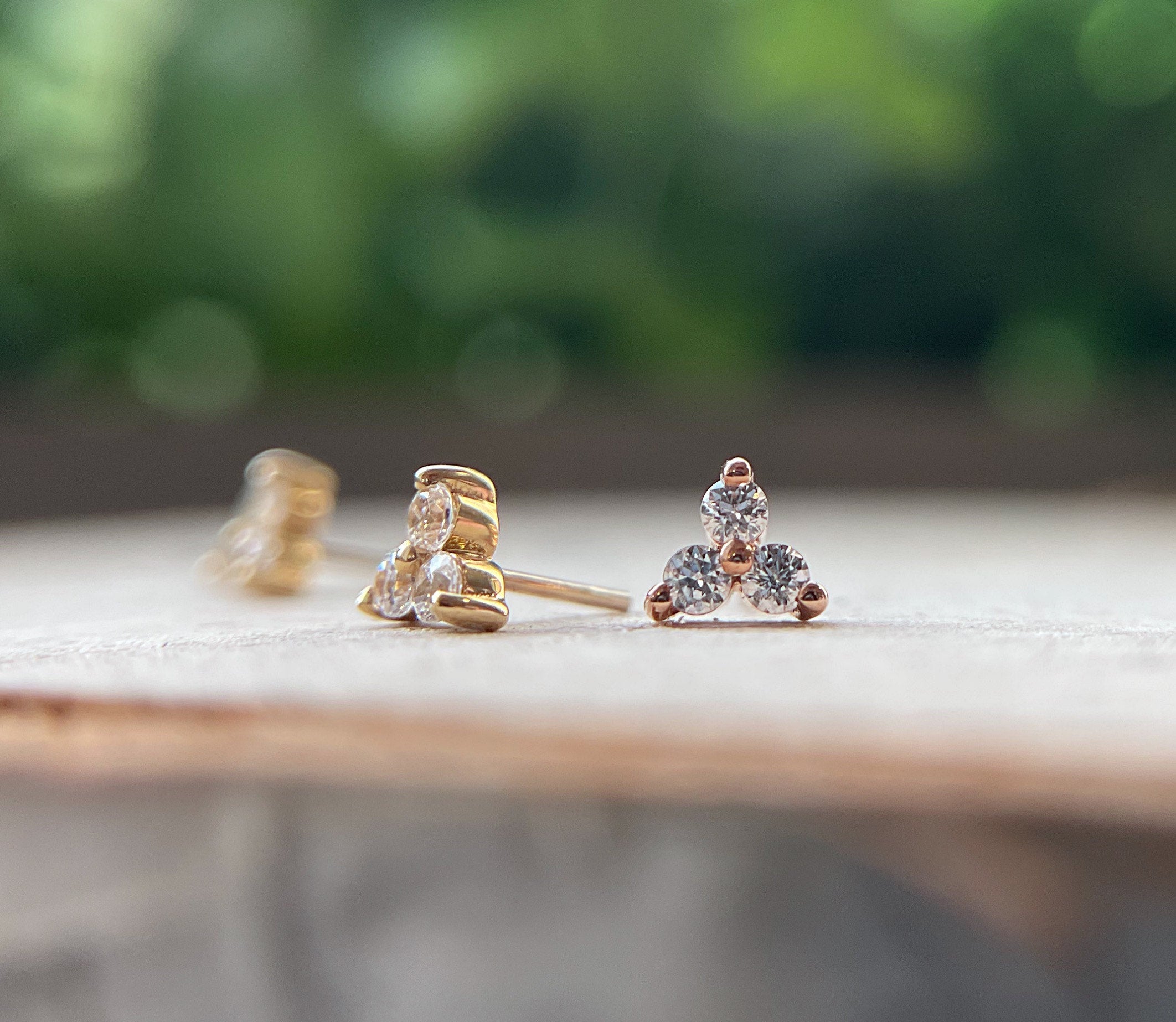 Gold Trinity CZ by Junipurr