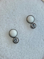Bezel Set Two Gem Cabochon Cluster by NeoMetal