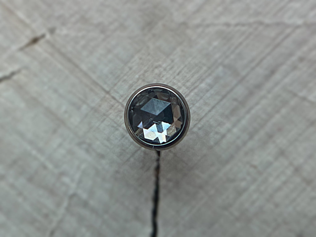 White Topaz Rose Cut by NeoMetal