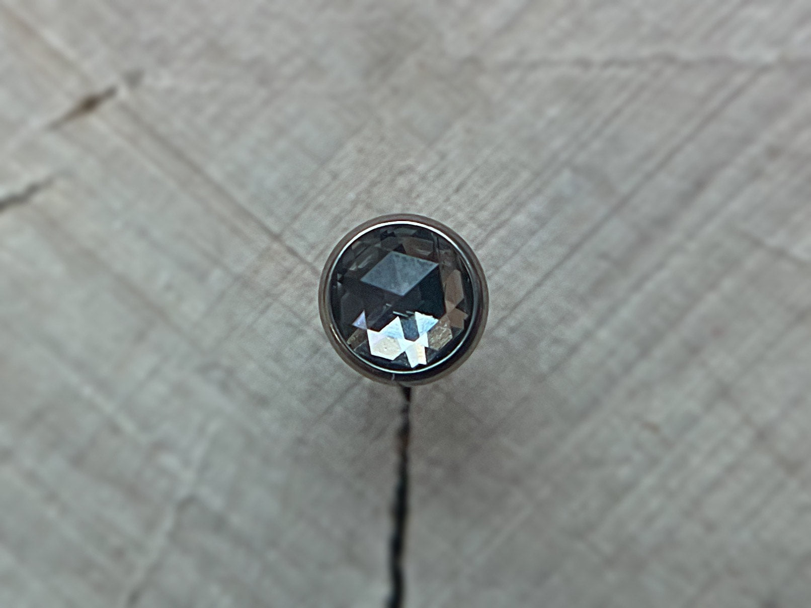 White Topaz Rose Cut by NeoMetal