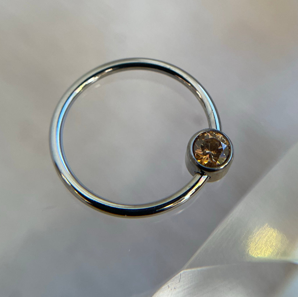 Titanium Captive Gem Beads (CZ, Opal & Natural Stone)