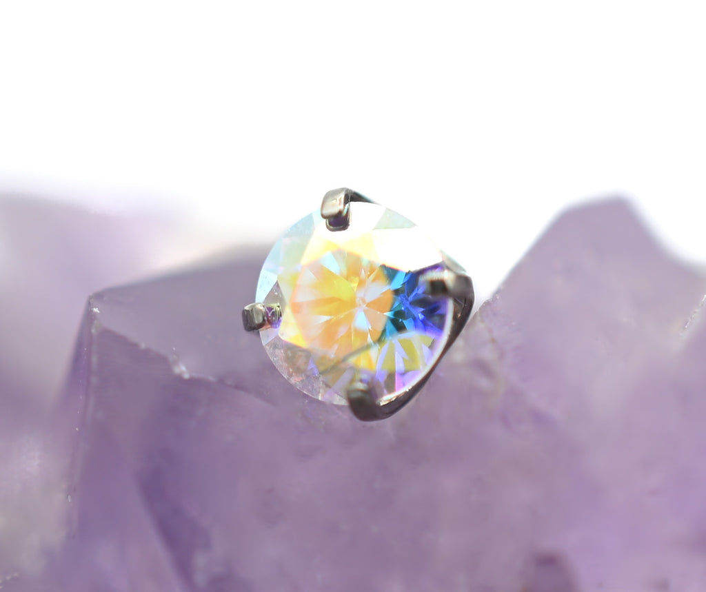 Aurora Borealis CZ Prong by NeoMetal