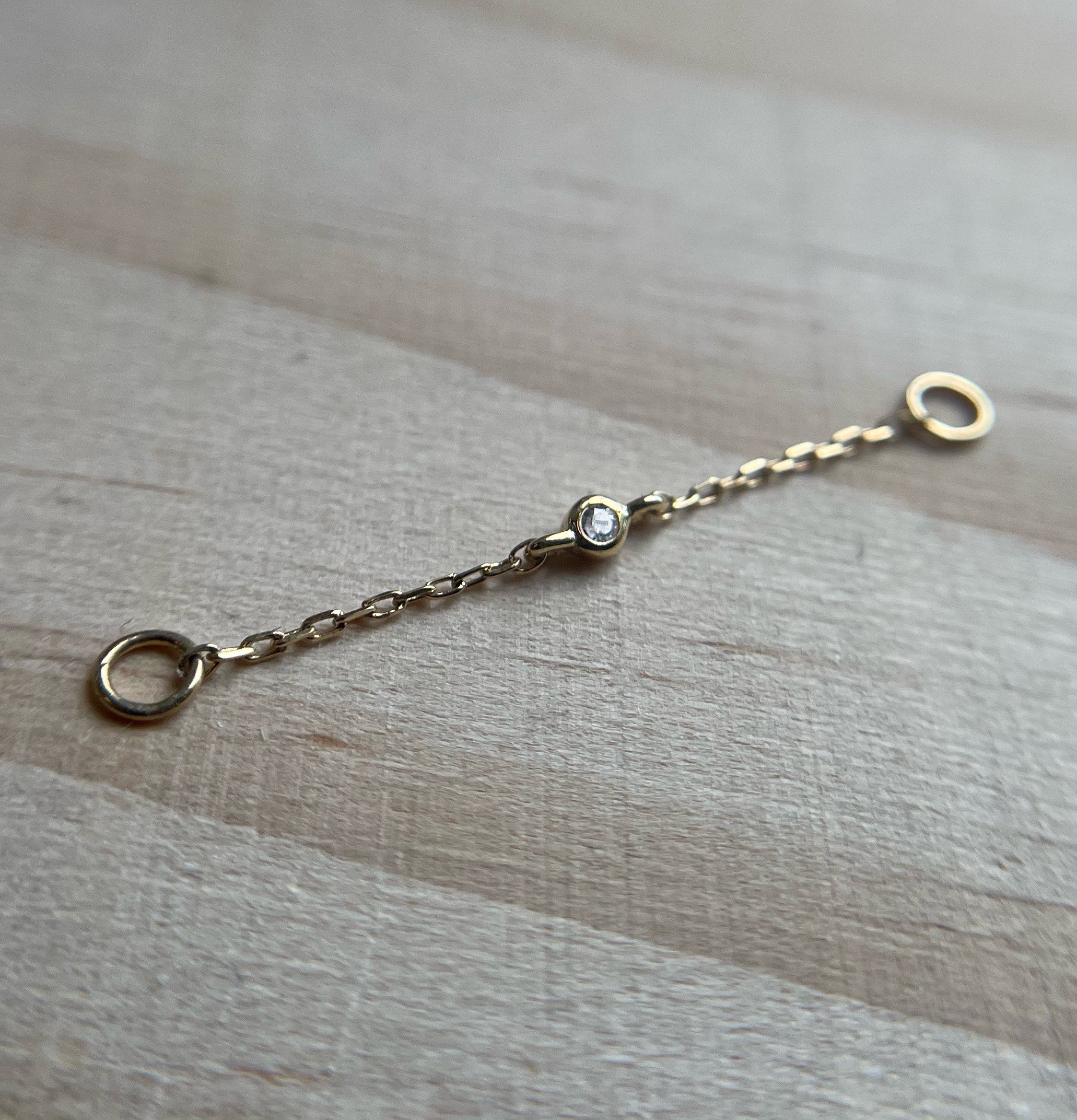 Round Center CZ Chain 20mm by Buddha Jewelry